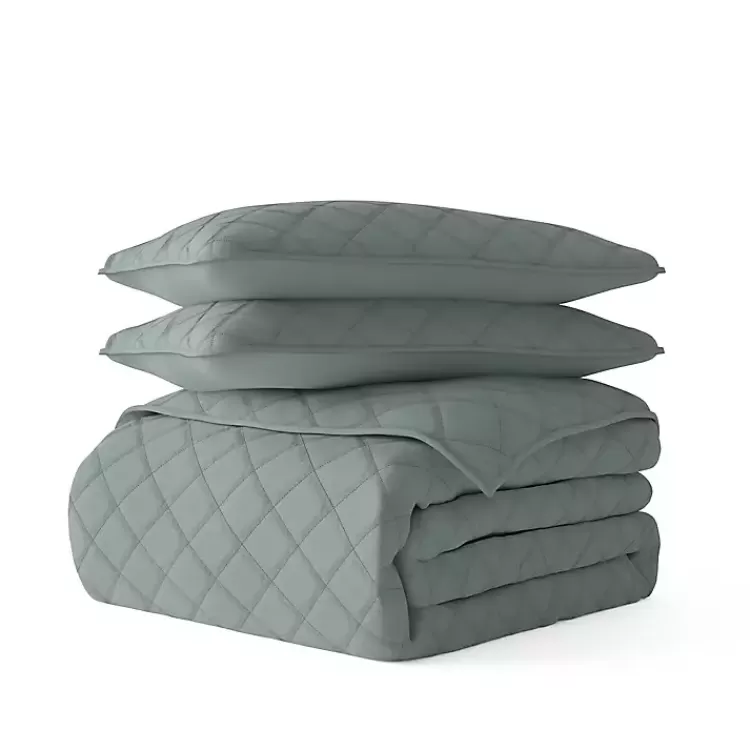 Stitched Diamond 3-pc. King Quilt Set>Kirklands Home Store