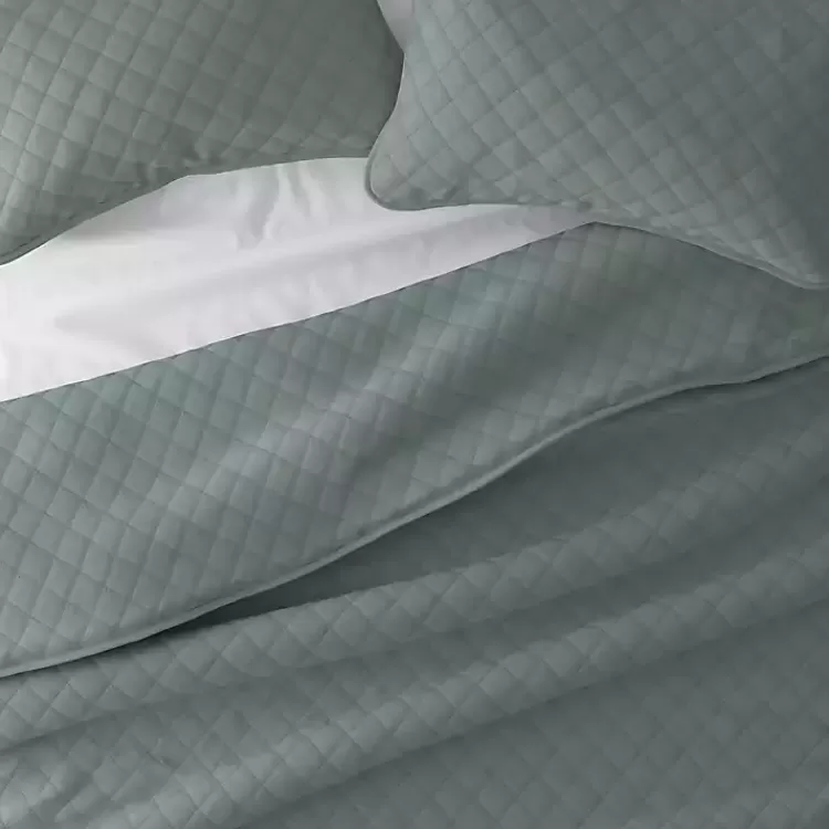 green_stitched_diamond_pc_king_quilt_set_3.webp Stitched Diamond 3-pc. King Quilt Set>Kirklands Home Store