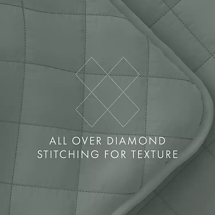 green_stitched_diamond_pc_queen_quilt_set_8.webp Stitched Diamond 3-pc. Queen Quilt Set>Kirklands Home Hot