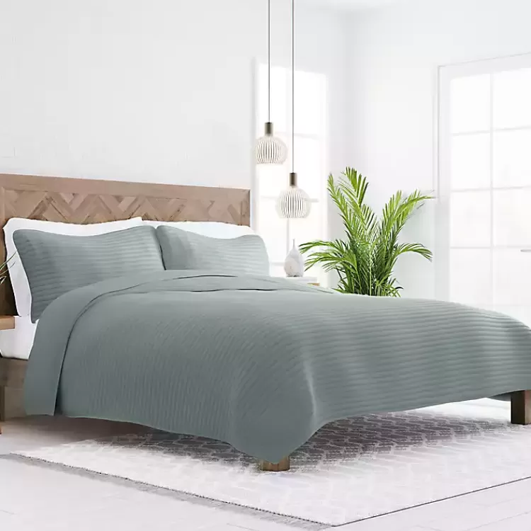 Stitched Stripes 3-pc. King Quilt Set>Kirklands Home Best Sale