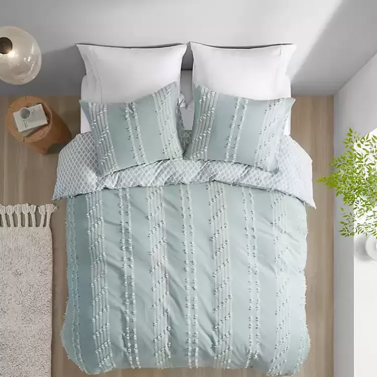green_stripe_diamond_fullqueen_comforter_set_2.webp Stripe Diamond Full/Queen Comforter Set>Kirklands Home Discount