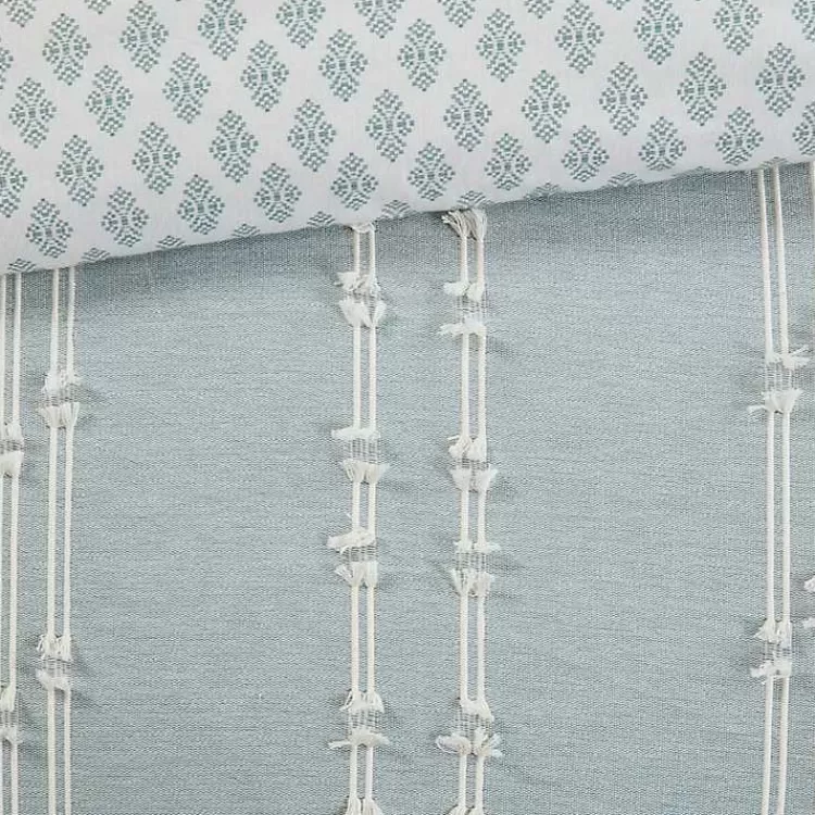 green_stripe_diamond_fullqueen_comforter_set_4.webp Stripe Diamond Full/Queen Comforter Set>Kirklands Home Discount