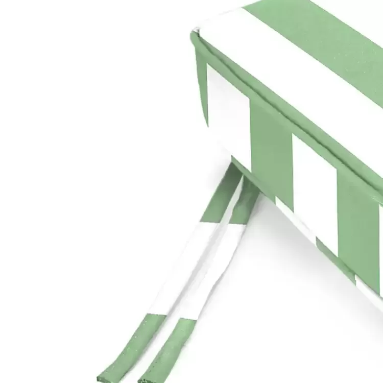 green_striped_outdoor_settee_cushion_2.webp Green Striped Outdoor Settee Cushion>Kirklands Home Store