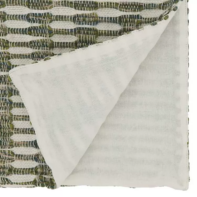 Green Tea Woven Stripe Table Runner, 54 in.>Kirklands Home Store