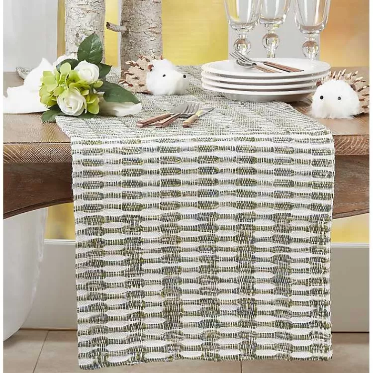 green_tea_woven_stripe_table_runner__in_2-1.webp Green Tea Woven Stripe Table Runner, 54 in.>Kirklands Home Store