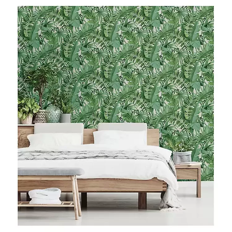 Tropical Leaves Peel & Stick Wallpaper>Kirklands Home New
