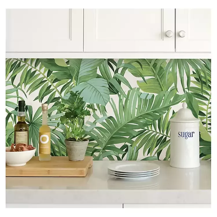 green_tropical_leaves_peel__stick_wallpaper_2.webp Tropical Leaves Peel & Stick Wallpaper>Kirklands Home New