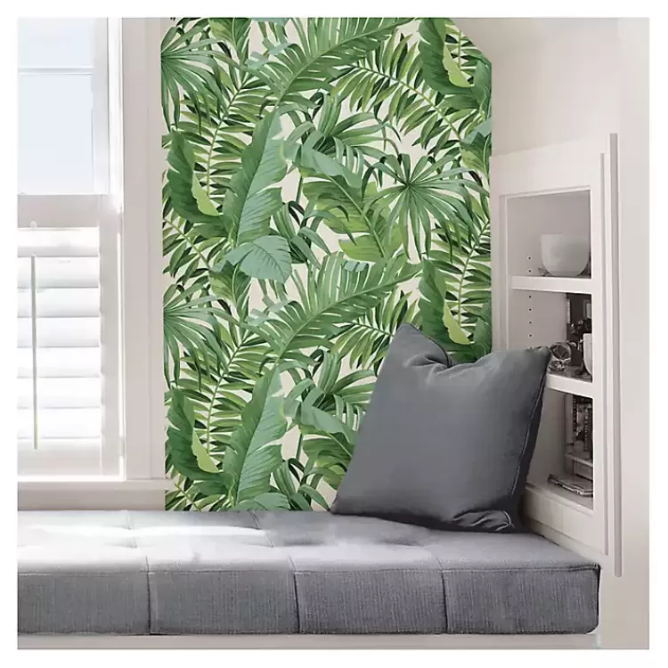 green_tropical_leaves_peel__stick_wallpaper_5.webp Tropical Leaves Peel & Stick Wallpaper>Kirklands Home New