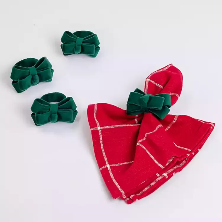 Velvet Bow Napkin Rings, Set of 4>Kirklands Home Cheap