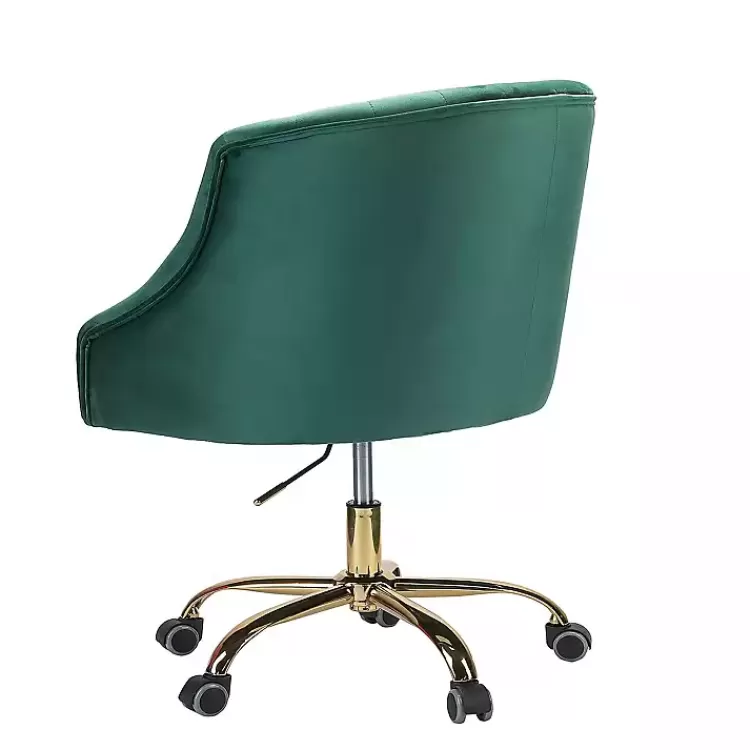 green_velvet_tufted_golden_leg_swivel_office_chair_2.webp Velvet Tufted Golden Leg Swivel Office Chair>Kirklands Home New