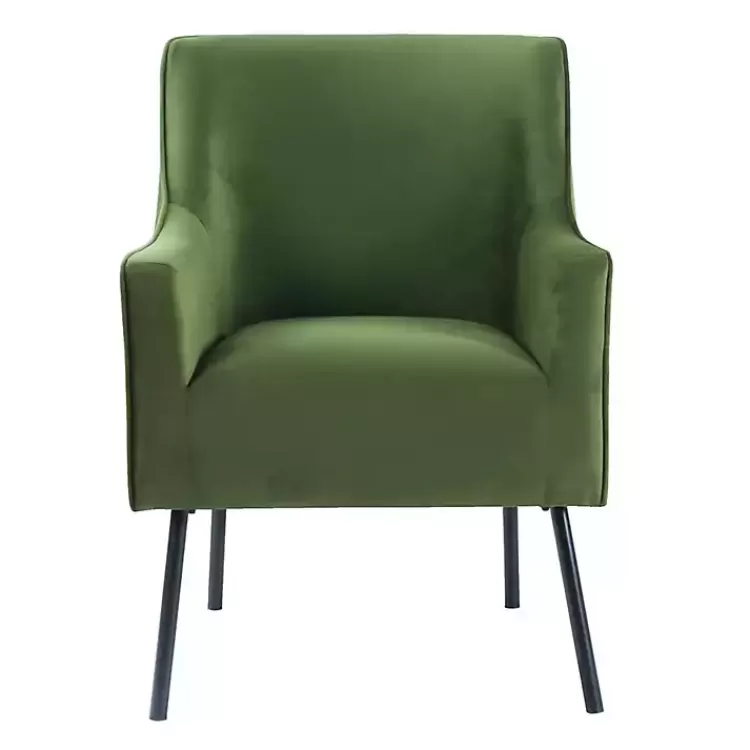 Velvet Upholstered Black Legs Accent Chair>Kirklands Home Online