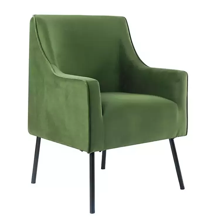 Velvet Upholstered Black Legs Accent Chair>Kirklands Home Online