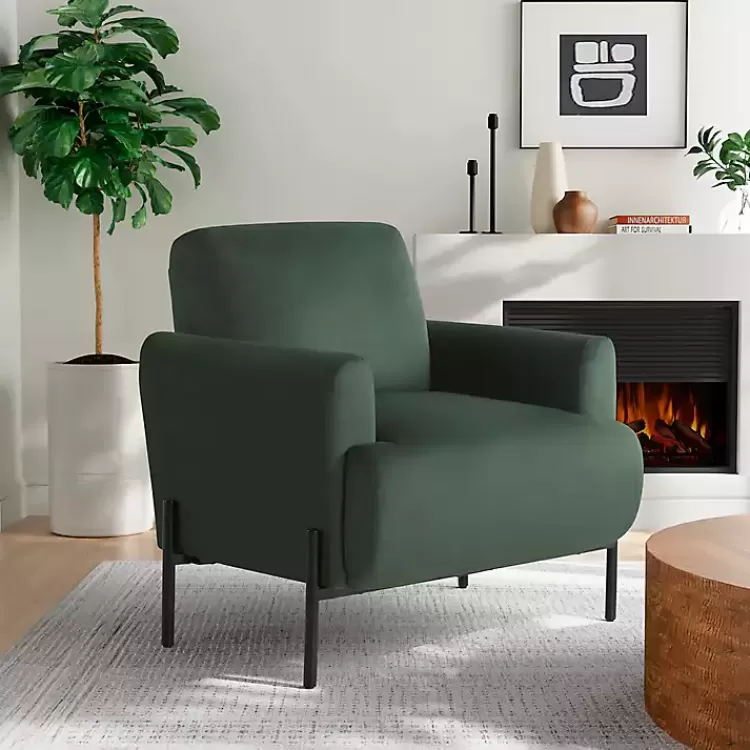 green_velvet_upholstered_knox_accent_chair_2.webp Velvet Upholstered Knox Accent Chair>Kirklands Home Fashion