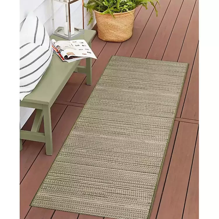 green_woven_lines_indooroutdoor_runner_x_5.webp Woven Lines Indoor/Outdoor Runner, 1x4>Kirklands Home Outlet