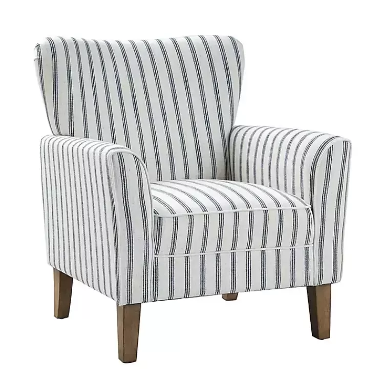 Gustaf Navy Striped Armchair>Kirklands Home Discount