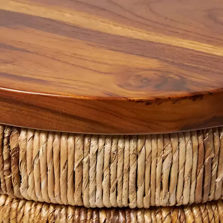 Handmade Seagrass Round Accent Table>Kirklands Home Discount