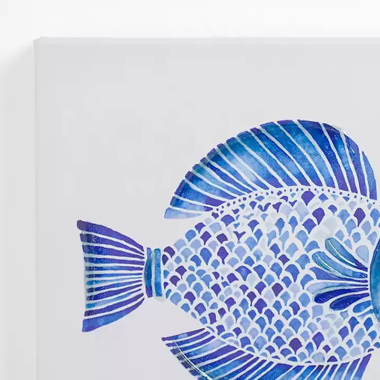 Happy Blue Fish Canvas Art Prints, Set of 2>Kirklands Home Best Sale