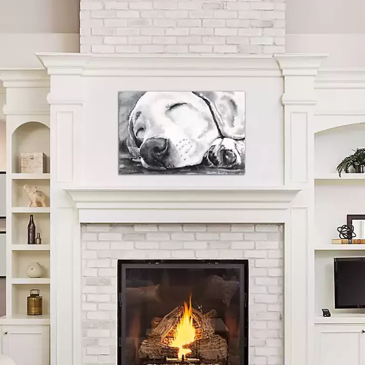 Happy Dreams Dog Giclee Canvas Art Print, 26x18>Kirklands Home Online
