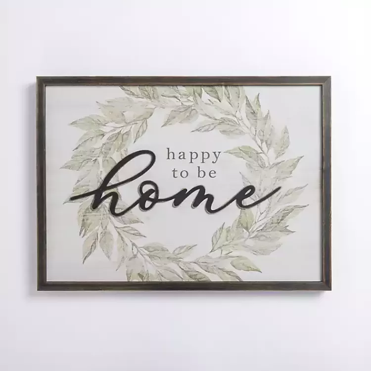 Happy to Be Home Wreath Wall Plaque>Kirklands Home Cheap