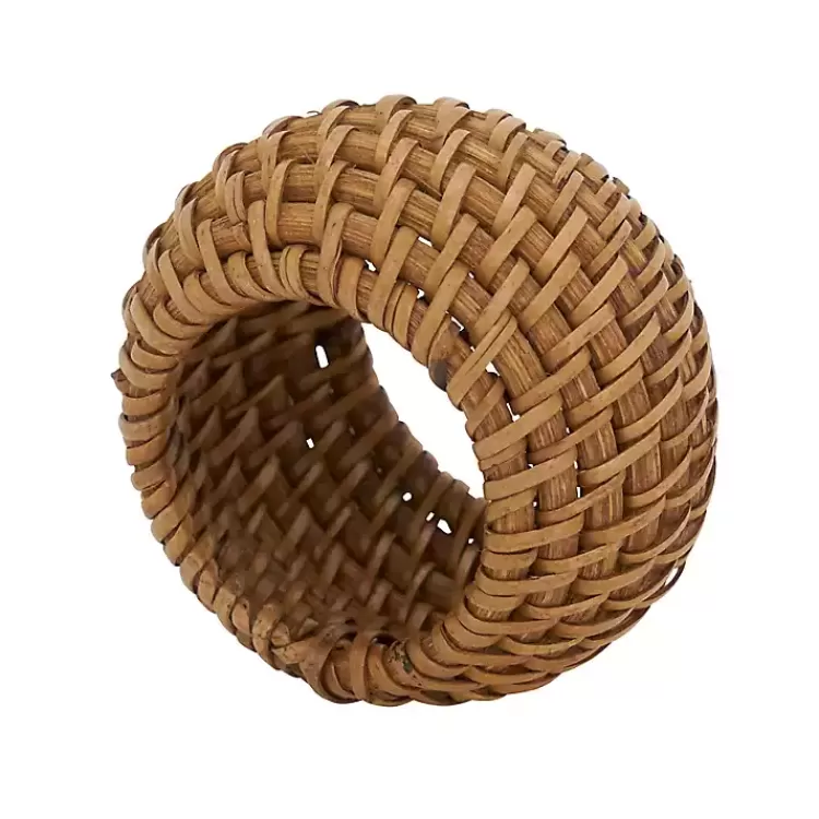 Hazelnut Woven Rat Napkin Rings, Set of 4>Kirklands Home Best