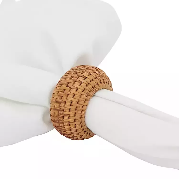 hazelnut_woven_rattan_napkin_rings_set_of__2.webp Hazelnut Woven Rat Napkin Rings, Set of 4>Kirklands Home Best
