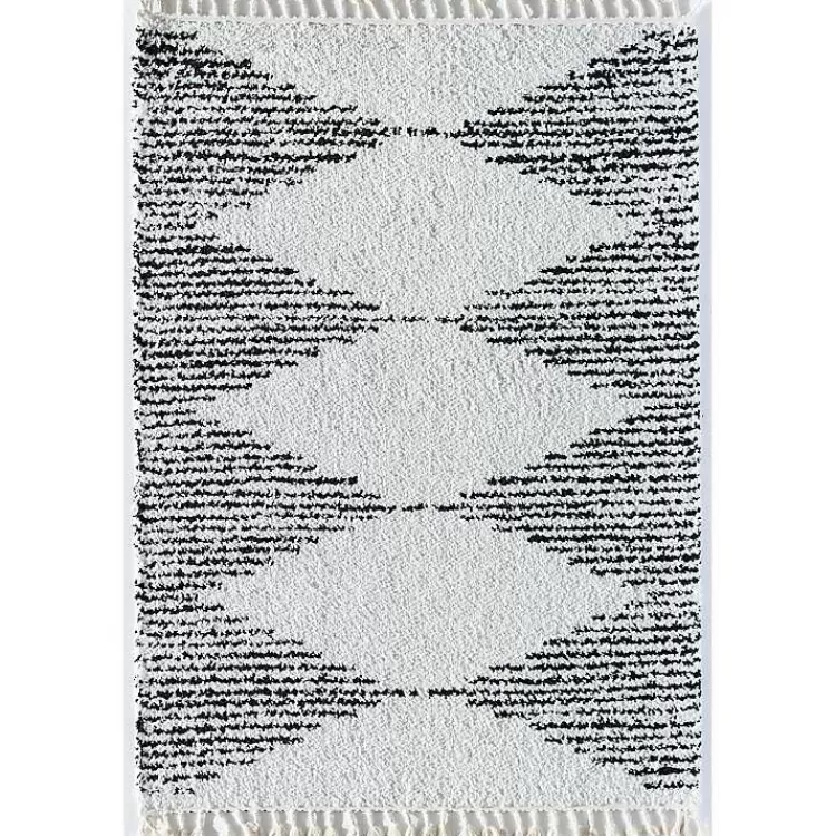 Heath Black and White Moon Area Rug, 8x10>Kirklands Home New