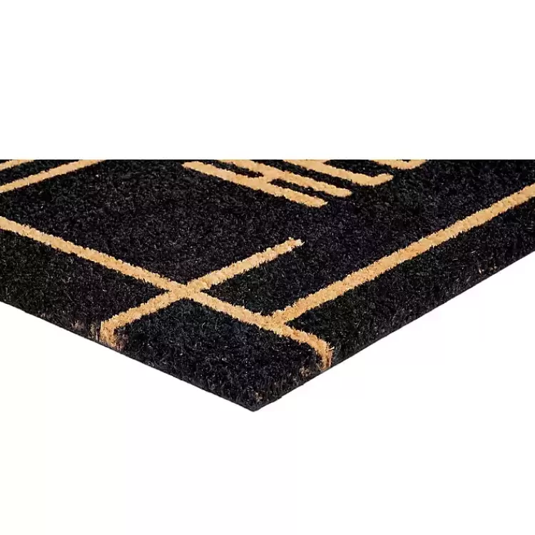 hello_black_linear_doormat_3.webp Hello Linear Doormat>Kirklands Home Sale