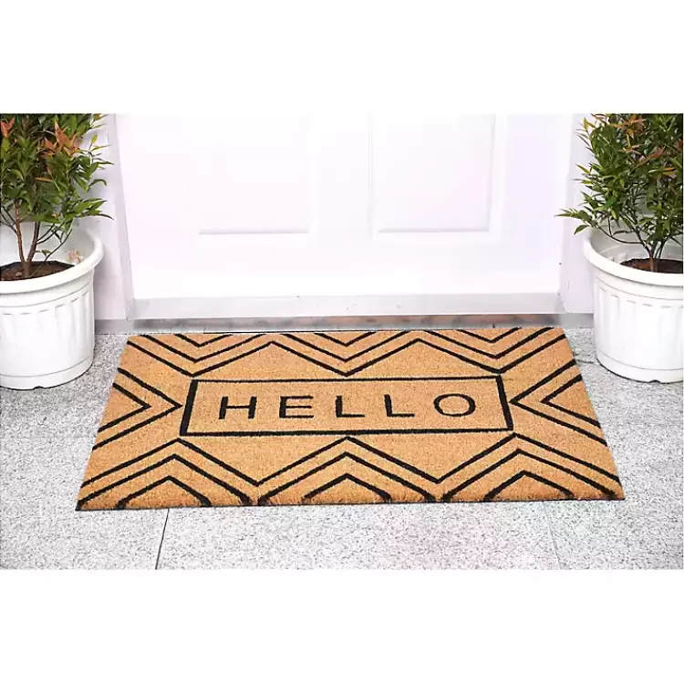 hello_chevron_doormat_2.webp Hello Chevron Doormat>Kirklands Home Flash Sale