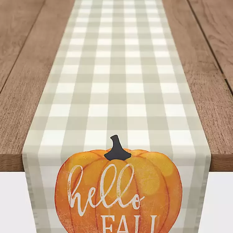 Hello Fall Buffalo Check Table Runner>Kirklands Home Discount