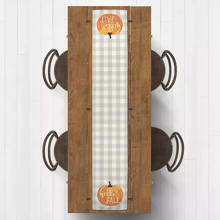 Hello Fall Buffalo Check Table Runner>Kirklands Home Discount