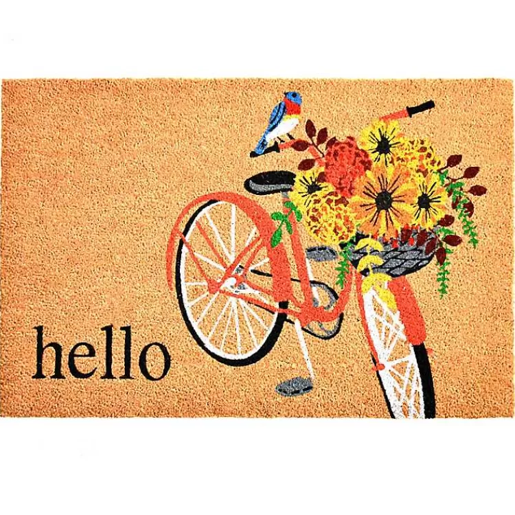 Hello Floral Bicycle Doormat>Kirklands Home Best