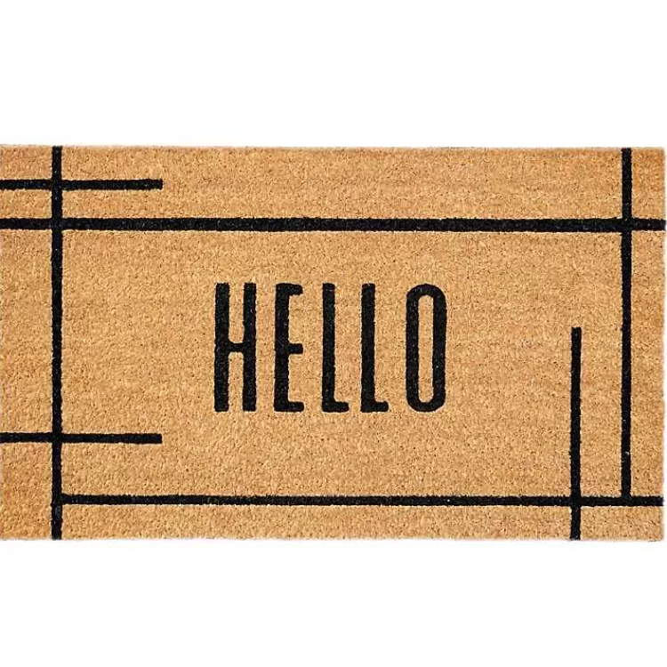 Hello Natural Linear Doormat>Kirklands Home Store