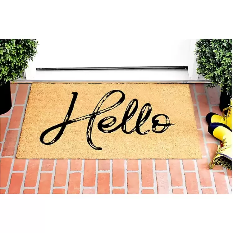 hello_script_natural_doormat_2.webp Hello Script Natural Doormat>Kirklands Home Online