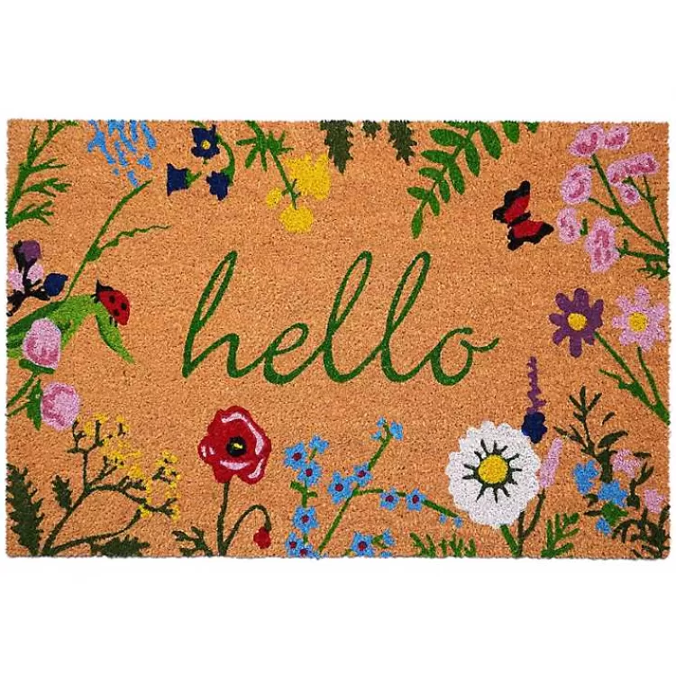 Hello Wildflower Doormat>Kirklands Home Best Sale