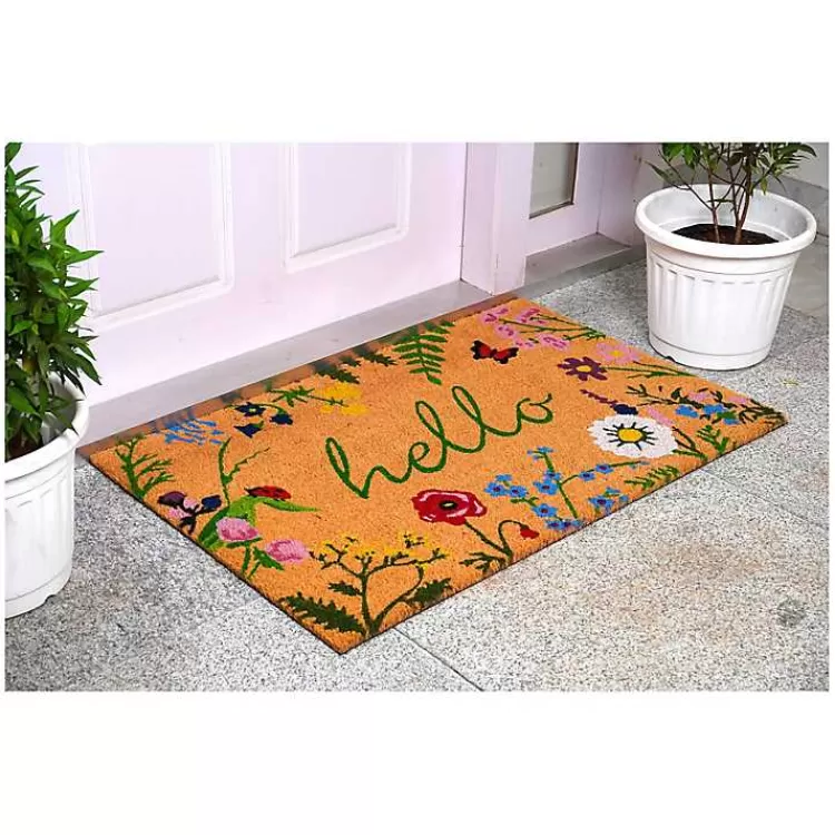 Hello Wildflower Doormat>Kirklands Home Best Sale