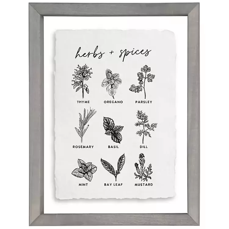 Herbs and Spices Framed Wall Plaque>Kirklands Home Best