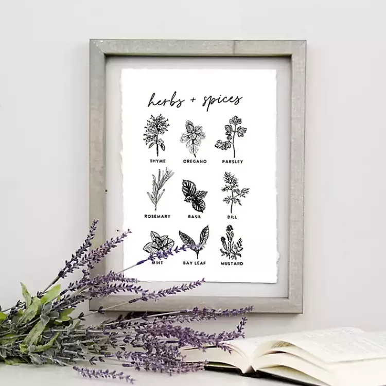 Herbs and Spices Framed Wall Plaque>Kirklands Home Best