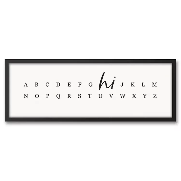 Hi Alphabet Framed Canvas Wall Plaque>Kirklands Home Online