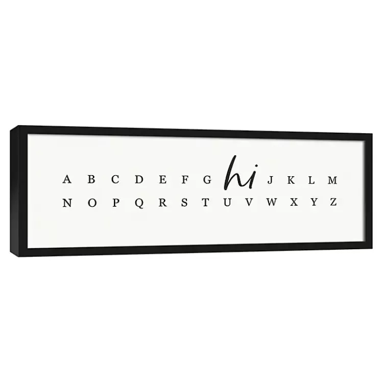 Hi Alphabet Framed Canvas Wall Plaque>Kirklands Home Online