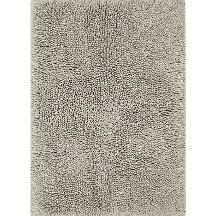 High Pile Silver Cotton Non-Skid Classic Bath Mat>Kirklands Home Cheap