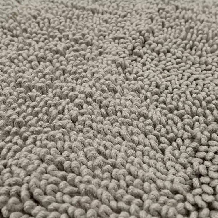 High Pile Silver Cotton Non-Skid Classic Bath Mat>Kirklands Home Cheap