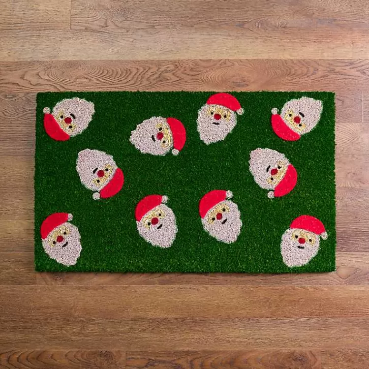 Holly Santa Christmas Doormat>Kirklands Home Flash Sale