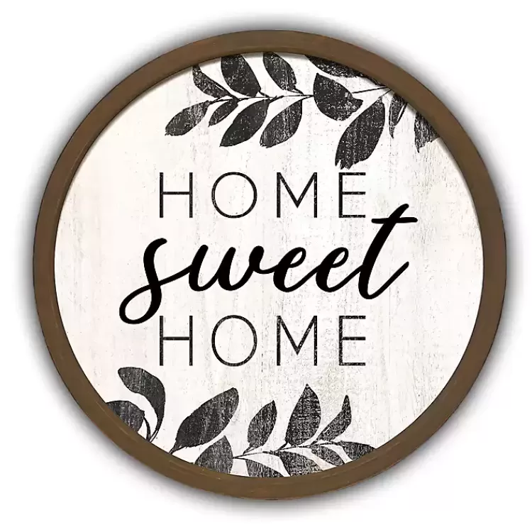 Home Sweet Home Brown Framed Wall Plaque>Kirklands Home Fashion