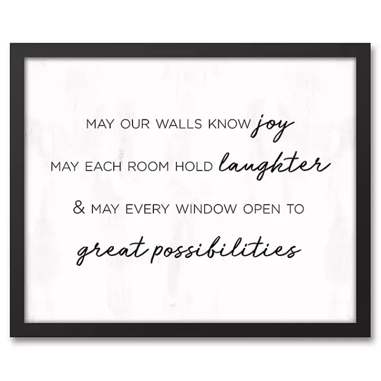 Home Wishes Black Framed Canvas Art Print>Kirklands Home Cheap
