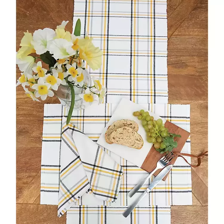 Honey Bee Plaid Table Runner>Kirklands Home Best Sale