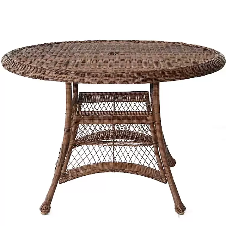Honey Resin Wicker Round Dining Table>Kirklands Home Clearance