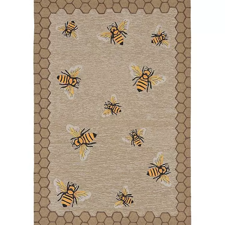 Honeycomb Bees Outdoor Area Rug, 5x7>Kirklands Home Hot