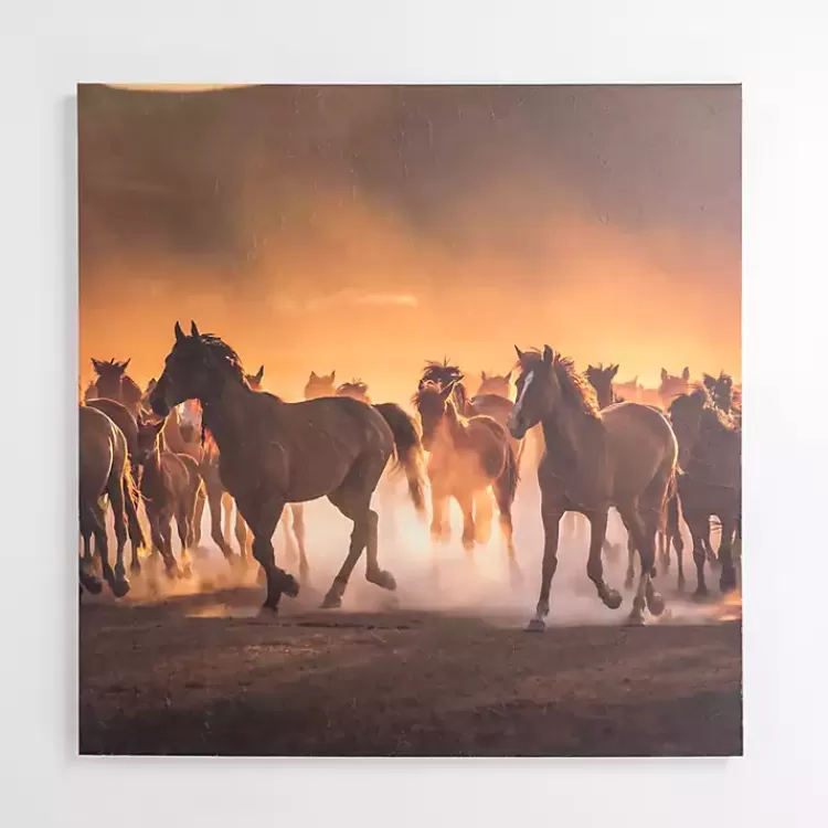 Horses Running Wild Canvas Art Print>Kirklands Home Discount