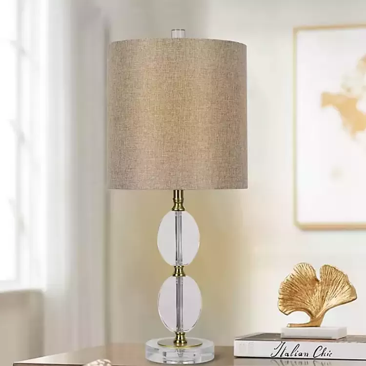 Hourglass Crystal and Gold Metal Table Lamp>Kirklands Home Store