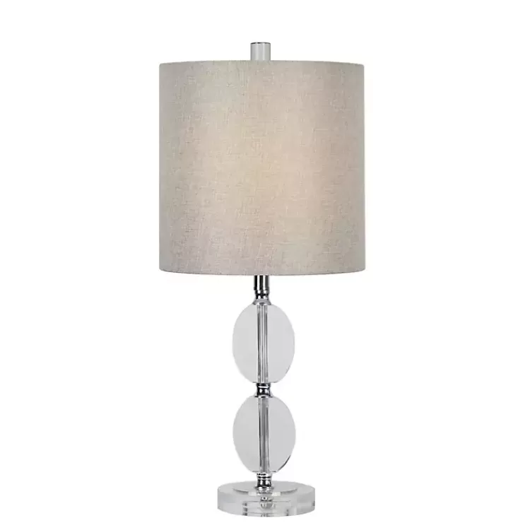 Hourglass Crystal and Silver Metal Table Lamp>Kirklands Home Flash Sale